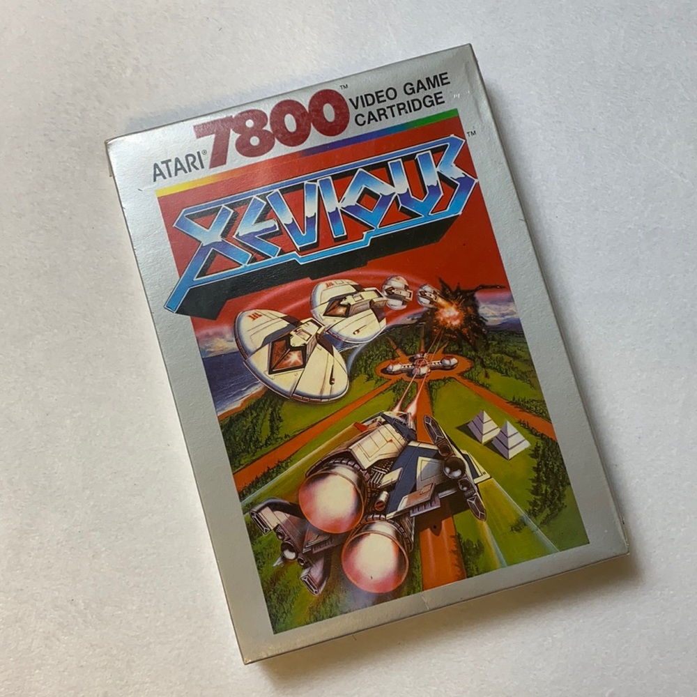 Vintage 80s Atari 7800 Xevious Video Game Cartridge Sealed New